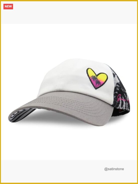 Women\'s Cotton Mesh Dad Hat Adjustable Baseball Cap for Summer Beach
